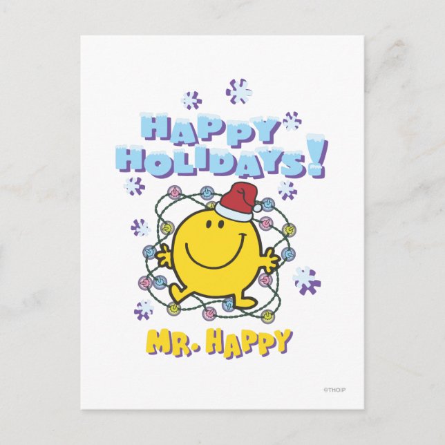 Mr. Happy | Happy Holidays Holiday Postcard (Front)