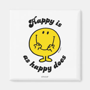 Mr. Happy   Happy Is As Happy Does Magnet