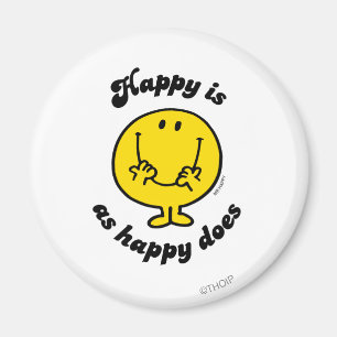 Mr. Happy   Happy Is As Happy Does Magnet