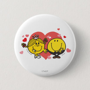 Mr. Happy & Little Miss Sunshine Wedding 2 Inch Round Button