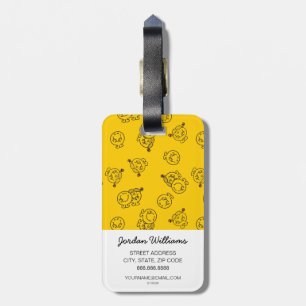Mr Happy & Little Miss Sunshine   Yellow Pattern Luggage Tag