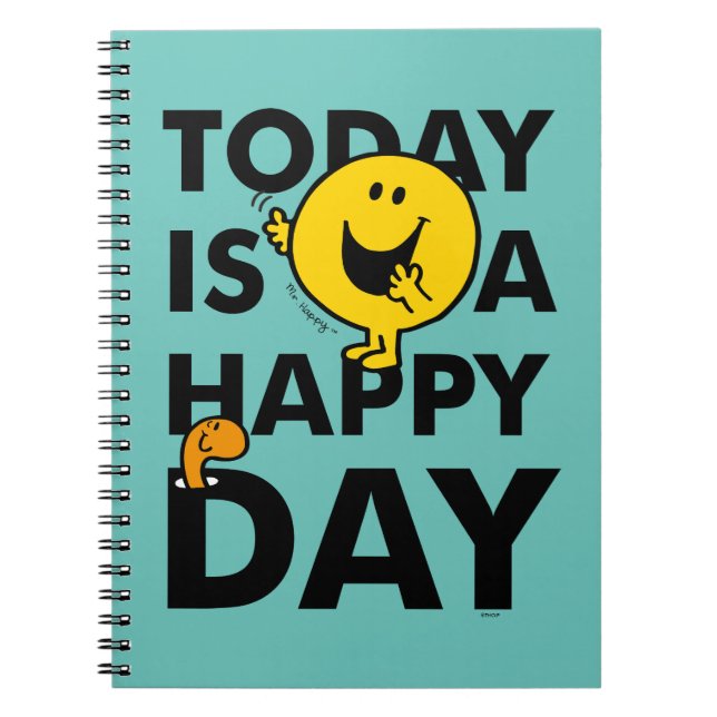 Mr. Happy | Today is a Happy Day Notebook (Front)