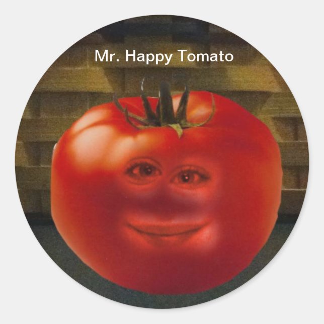 Mr. Happy Tomato Stickers (Front)