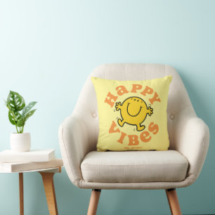 Mr. Happy Vibes Throw Pillow