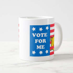 Mr. Happy Vote For Me Flag Large Coffee Mug