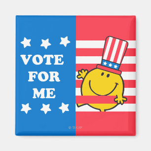 Mr. Happy Vote For Me Flag Magnet