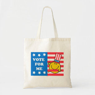 Mr. Happy Vote For Me Flag Tote Bag