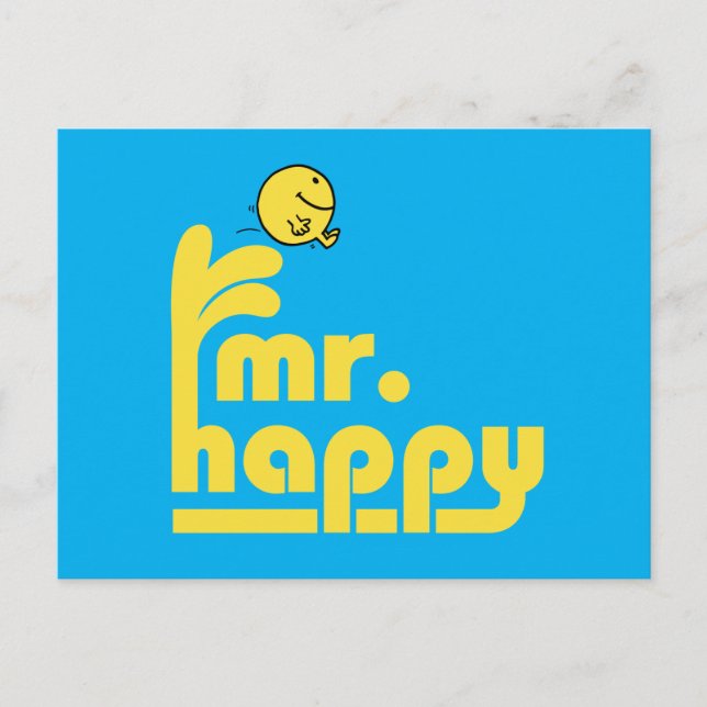 Mr. Happy | Water Fountain Postcard (Front)
