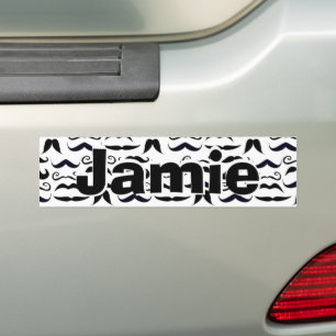 Mr. Hipster Moustache Vintage Retro Bumper Sticker