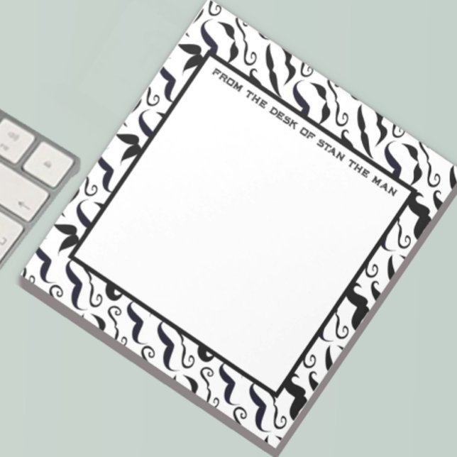 Mr. Hipster Mustache Vintage Retro Notepad (Creator Uploaded)