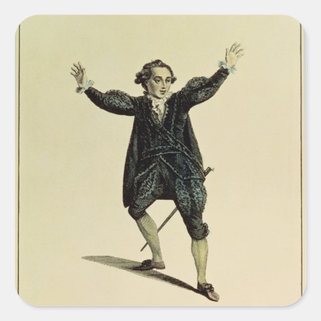 Mr Holman in the Character of Romeo, pub. 1784 Square Sticker (Front)