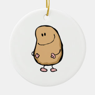 Mr Human Bean Ceramic Ornament
