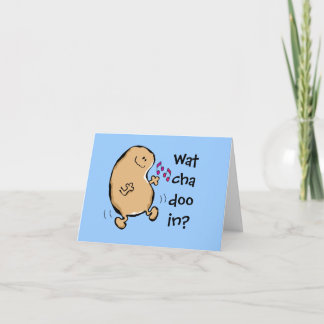 Mr Human Bean Doing The Jiggy Card
