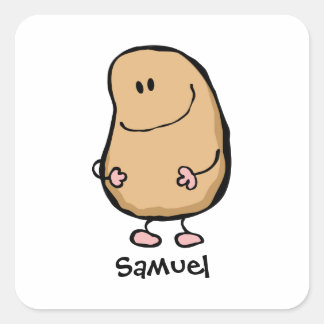 Mr Human Bean Square Sticker