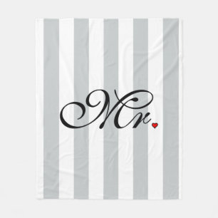Mr. Husband Groom Click to Customize Colour Fleece Blanket