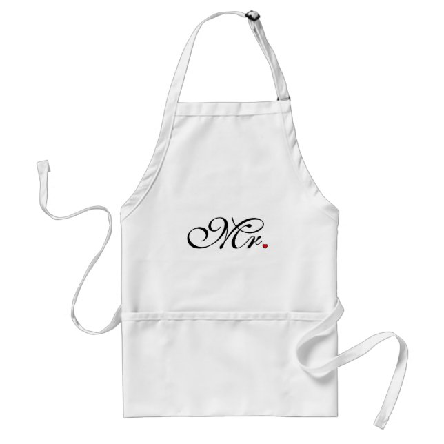 Mr. Husband Groom His Her Newly Weds Standard Apron (Front)