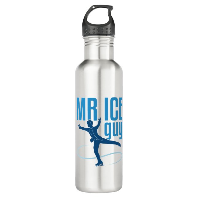 Mr Ice Guy Figure Skating Men Boys Skater 710 Ml Water Bottle (Front)