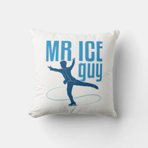 Mr Ice Guy Figure Skating Men Boys Skater Throw Pillow