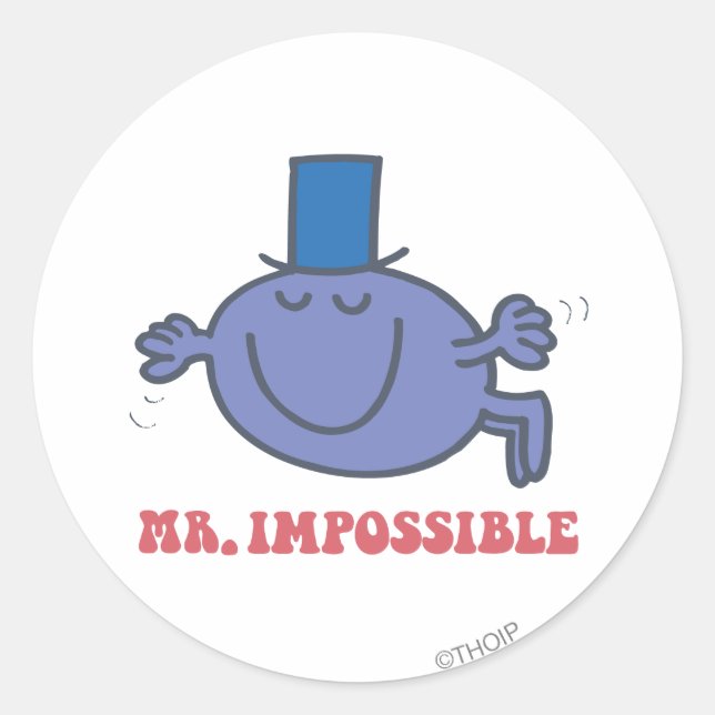 Mr. Impossible In Flight Classic Round Sticker (Front)