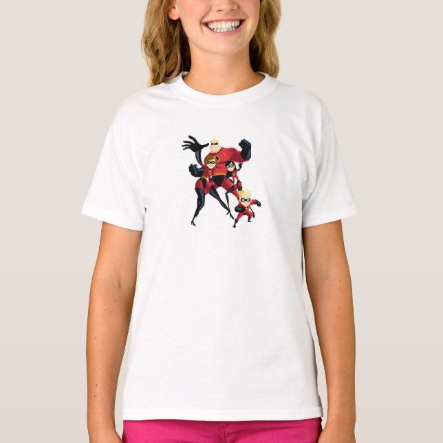 Mr. Incredible Elastigirl Violet Parr Dash Parr T-Shirt (Front)