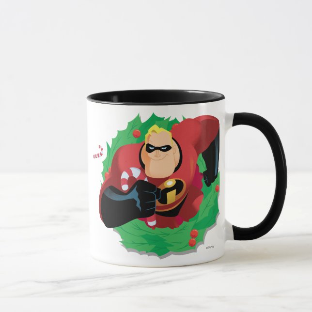 Mr. Incredible Holiday Wreath Disney Mug (Right)