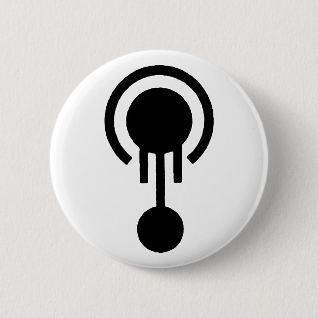 Mr. Jellyfish Crop Circle Logo 2 Inch Round Button (Front)