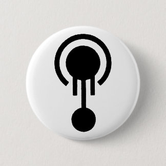 Mr. Jellyfish Crop Circle Logo 2 Inch Round Button