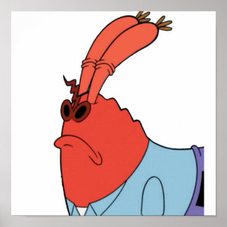 Mr Krabs Sniffing Poster