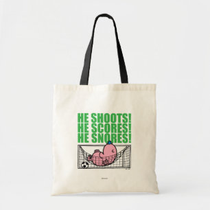 Mr. Lazy Napping In A Soccer Goal Tote Bag