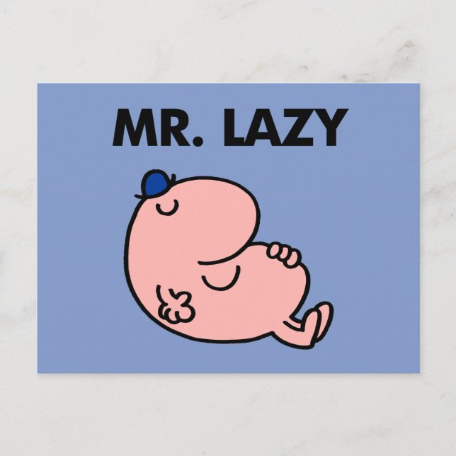 Mr. Lazy Snoozing Away Postcard (Front)