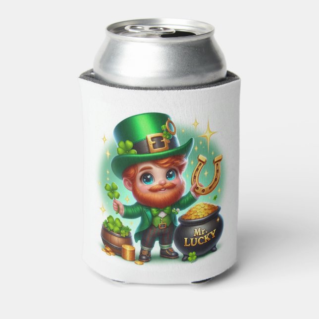 Mr. Lucky St. Patrick's Day  Can Cooler (Can Back)