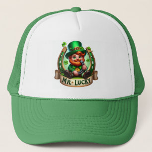 Mr. Lucky St Patrick's Day Leprechaun Trucker Hat