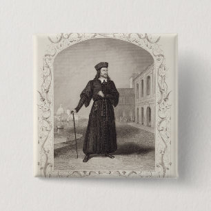 Mr Macready as Shylock, Act I Scene 3, in 'The Mer 2 Inch Square Button
