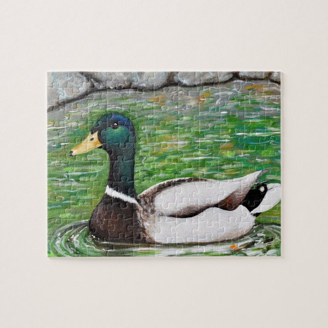 Mr Mallard Duck Painting Jigsaw Puzzle (Horizontal)