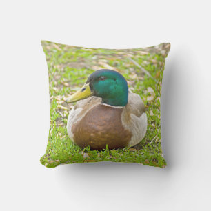 Mr. Mallard the Duck Throw Pillow