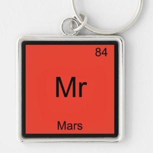 Mr - Mars Funny Chemistry Element Symbol Tee Keychain