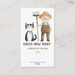 Mr. McGregor Guess How Many Baby Shower Game  Enclosure Card