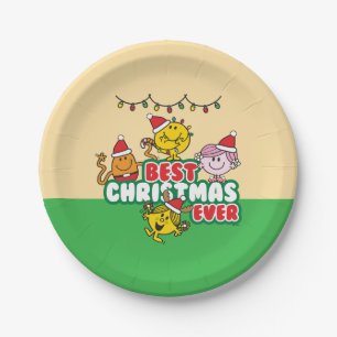 Mr Men Little Miss Best Christmas Ever Paper Plate