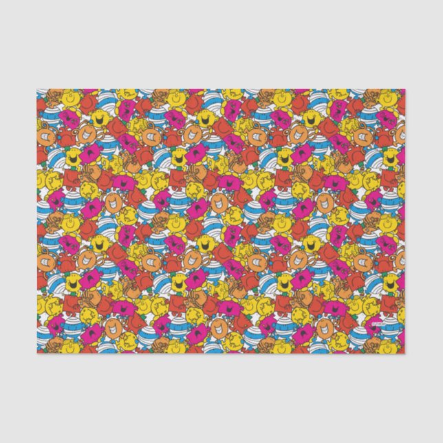 Mr Men & Little Miss | Bright Smiling Faces Tissue Paper (Front)