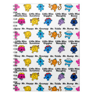 Mr Men & Little Miss   Character Names Notebook