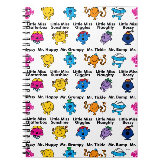 Mr Men & Little Miss | Character Names Notebook (Front)