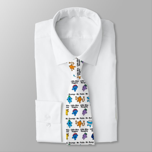 Mr Men & Little Miss | Character Names Tie (Tied)