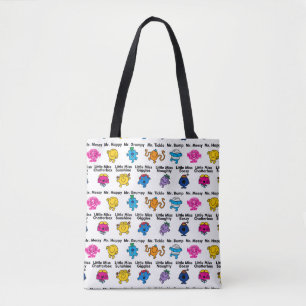 Mr Men & Little Miss   Character Names Tote Bag
