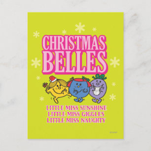 Mr. Men Little Miss Christmas Belles Holiday Postcard