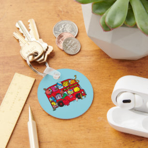 Mr. Men & Little Miss Crowded Bus Keychain