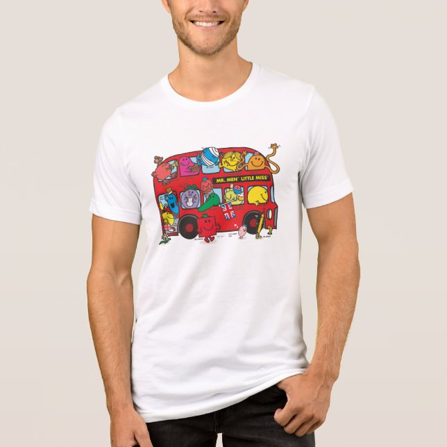 Mr. Men & Little Miss Crowded Bus Tri-Blend Shirt (Front)