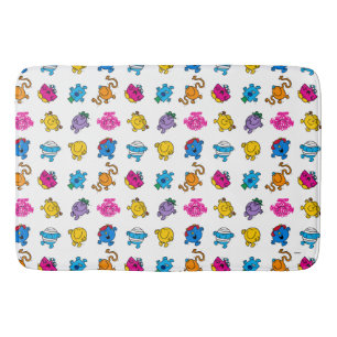 Mr Men & Little Miss   Dancing Neon Pattern Bath Mat