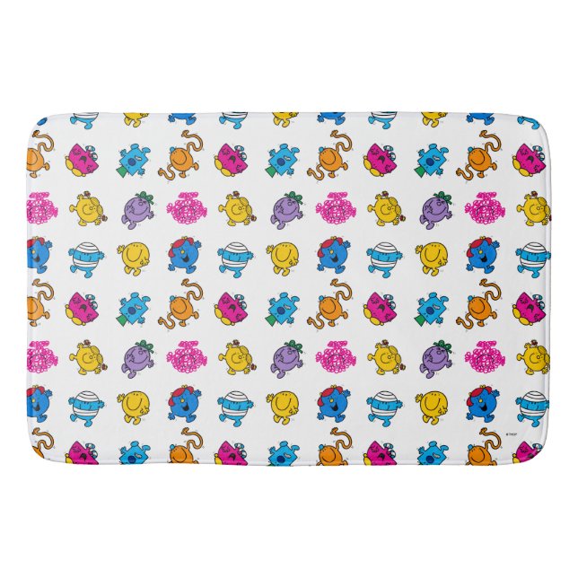 Mr Men & Little Miss | Dancing Neon Pattern Bath Mat (Front)