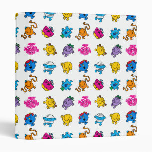 Mr Men & Little Miss   Dancing Neon Pattern Binder