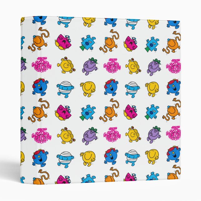 Mr Men & Little Miss | Dancing Neon Pattern Binder (Front/Spine)